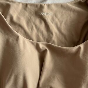 Tan Contour top with a built in bra